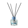 Elegant home reed diffuser with light blue fragrance oil and five black sticks for bedroom - Shangri-La (Pale Blue) / 50ml