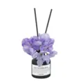 Difusor de aromas nórdico con flores artificiales moradas y botella negra para el hogar. - Lavanda Francesa / Púrpura