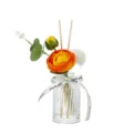 Difusor de aromas decorativo con flores artificiales y botella de vidrio para el dormitorio. - 100ML / Naranja amarillento - Rose of No Man's Land