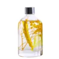 Botella difusor de aroma de flores preservadas con vidrio transparente y decoraciones. - Fresia / 150ml