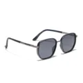Square polygonal polarized sunglasses with lightweight TR90 frame for men and women - Matte Blue