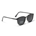 Occhiali da sole polarizzati TR90 neri con protezione UV400 e semi-metallo - Nero lucido