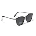 Occhiali da sole polarizzati neri con montura semi-metallica in TR90 per tutti - Matte Black
