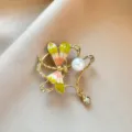 Broche De Libélula Verde Estrás Perla Esmalte Pin Moda Chic Joya Variante Estilo A - Libélula de Aceite de Goteo (1063)