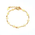 Elegantes Edelstahl-Kreuzarmband mit einer hochwertigen polierten PVD-18K-Vergoldung - Kreuzglied-Stil (C021)
