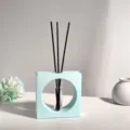 Vierkante gipsen proefbuis aromatherapie diffuser ornament voor stijlvolle huisdecoratie. - Vierkant Blauw Aromatherapie Ornament