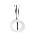 Moderne geometrische aromadiffuser met glazen proefbuis en zwarte rietjes voor huisdecoratie - Ovaal Wit Aromatherapie Ornament