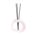 Roze creatieve ring gips diffuser vaas met reageerbuis en zwarte stokjes voor thuis. - Ovaal Roze Aromatherapie Ornament