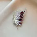 Exquisite Kristall Strass Schmetterlingsflügel Brosche Detailaufnahme für elegante Sakkos. - Nr. 1005