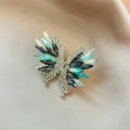 Elegant crystal butterfly brooch, sparkling vintage rhinestone suit accessory for women. - 992#