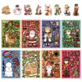 Christmas DIY face-changing stickers set, waterproof puzzle craft for kids holiday decoration details. - Christmas - 8 Sheets
