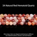 Perle di quarzo ematoide rosso naturale 3A per la creazione di gioielli - Quarzo Fantasma Rosso Naturale 3A / 4mm (circa 90 pezzi)