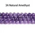High-quality 3A natural purple amethyst round loose beads for DIY jewelry making and bracelets - 3mm (Approx. 108 Beads) / 3A Natural Amethyst