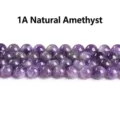 Premium 1A Grade Natural Amethyst Round Loose Beads for DIY Jewelry Bracelet Making - 3mm (Approx. 108 Beads) / 1A Natural Amethyst