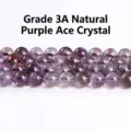 Premium 3A grade natural purple amethyst round loose beads for DIY jewelry and bracelets - 6mm (Approx 60pcs) / Grade 3A Natural Purple Auralite Crystal