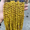 Fili di perline di vetro a botte giallo ambra di alta qualità per bigiotteria fai-da-te - 9*8mm Lunghezza 38cm / Imitation gold tiger eye stone glass barrel beads