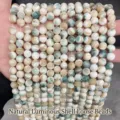 Strings of natural freshwater shell beads in mixed cream and green tones for DIY jewelry. - Natural Luminous Shell Beads