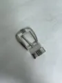 Vintage zinc alloy belt buckle pin buckle replacement accessory for 23mm leather belt. - Silver