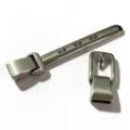 Metal belt buckle accessory detail, adjustable pin buckle for dress waistband and straps. - Silver