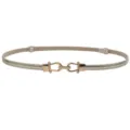 Cintura sottile da donna con fibbia a ferro di cavallo in metallo, elegante accessorio. - Oro