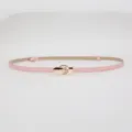Roze smalle damesriem met gouden gesp voor jurk pak elegante accessoire stijlvol chique - Roze