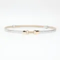 Slim silver waist belt for women with chic gold metal buckle, ideal for dresses and shirts. - Silver