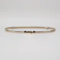Women's thin gold waist belt, stylish metal buckle, perfect dress accessory for daily wear. - Gold