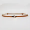 Bruine lakleer dunne taille riem voor dames jurk jasje decoratieve mode accessoire - camel