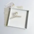 Grande pince à cheveux transparente minimaliste pour des coiffures relevées élégantes - Abricot Transparent