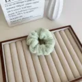 Chouchou en peluche douce surdimensionné vert clair pour l'automne et l'hiver - Vert