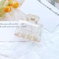 Pince à cheveux géométrique carrée transparente ambre pour coiffage de cheveux mi-longs. - Jaune Transparent