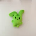 Broche et pendentif lapin en peluche vert néon pour sacs et accessoires DIY - Vert foncé