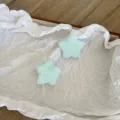 Deux accessoires mignons en peluche étoile vert menthe pour pinces à cheveux DIY - Accessoire Étoile (M030) / Vert