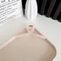 Grande pince à cheveux ruban rose givré de 13 cm pour coiffage de cheveux épais - Grand Ruban / 13cm / Rose Brume