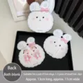 Cartes d'affichage en papier lapin mignon pour élastiques et barrettes, 13x11cm - Lapin Bleu - Sans Sac / Lot de 100