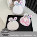 Carte d'affichage mignonne en forme de lapin pour barrettes et élastiques, 13x11cm - Lapin Fleur Bleue - Sans Sac / Lot de 100