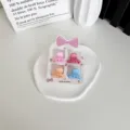 Lot de 4 mini pinces à cheveux mignonnes pour filles aux couleurs de bonbons sur carte - Petit Style Barre / Lot de 4