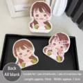 Cartes d'emballage fille de dessin animé pour accessoires de cheveux enfants et pinces - Fille - Sans Sac / Lot de 100