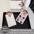 Cartes de présentation d'élastiques à cheveux fille cartoon, emballage papier 15x7,5 cm - Fille Cinq Petites Paires - Sans Sac / Lot de 100