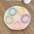 Lot de 5 chouchous élastiques tressés aux couleurs pastel à haute élasticité. - 5 Pièces / Style Fil de Cristal Épais