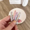 Set of colorful braided elastic hair ties in soft pastel shades for girls and women - 5 Pieces / New Colorful Braid Style