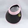 Women summer empty top sun visor hat, black and pink design, UV cut UPF50+ protection outdoor. - Pink and Black Visor Hat