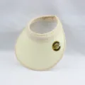 Beige empty top sun visor hat for women, UV protection UPF50+ summer outdoor travel casual. - Beige and White Visor Hat