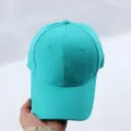 Plain turquoise baseball cap for women, breathable casual sun protection hat variant style. - Adjustable / Plain Solid Blue Baseball Cap