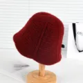 Kokkino plemeno kapelo bucket gia gynakes, fthinoro chemonas zesto monochromo kapel. - M (56-58cm) / XT2546 μπορντό