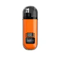 Orange rechargeable digital display nose hair trimmer electric personal care clipper. - Orange