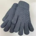 Men winter warm thick knit touchscreen gloves dark grey cozy stretchy solid color outdoor gear - XL / No Label Oversized Twist Knit Dark Gray