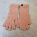 Women winter pink knit touchscreen gloves warm long wrist thermal knitted mittens style. - Pink Two-Fingerless