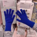 Guantes de punto azul invierno calientes elasticos tactiles lana guantes uso diario - Talla única / Azul