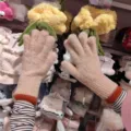 Winter warm knitted gloves plush split-finger touch screen gloves soft fleece cycling gloves - One Size / Thickened Plush Pink